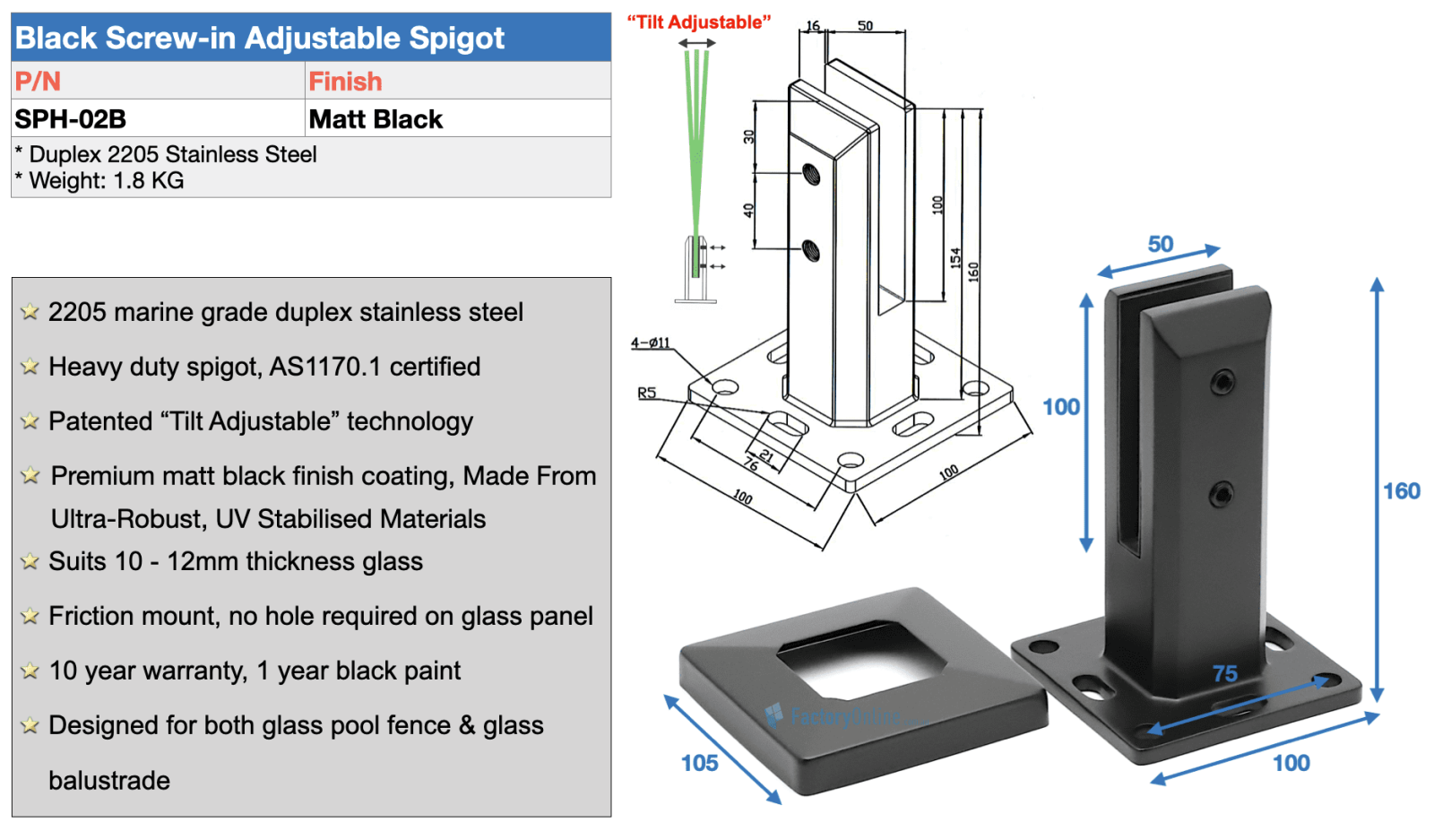 black deck mount spigots pool fence sale sydney brisbane