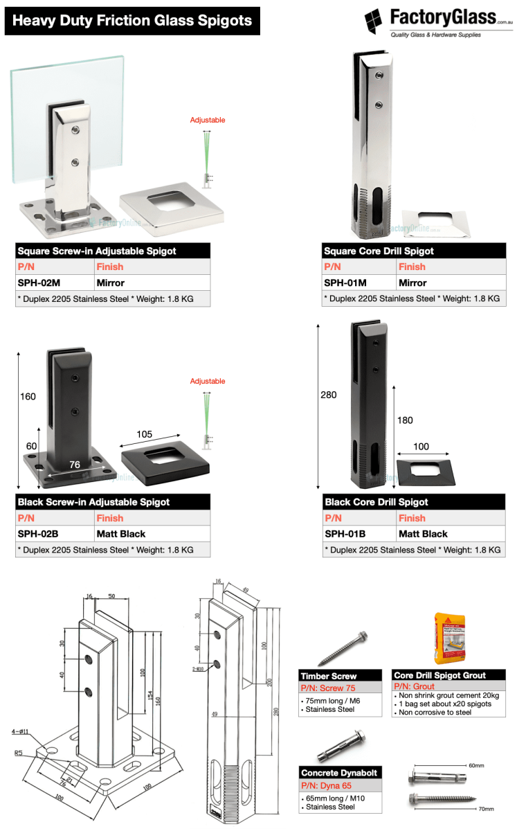 Glass Balustrades Brisbane Glass Panels Fence Spigots Gold Coast