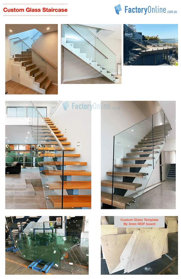 custom glass staircase stair cut to size sydney