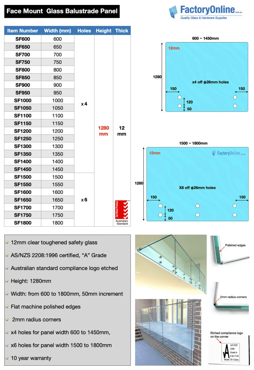 Face Mount Glass Balustrade Side Mount Standoff Pin