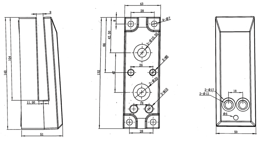 face mount smarter spigots dimensions