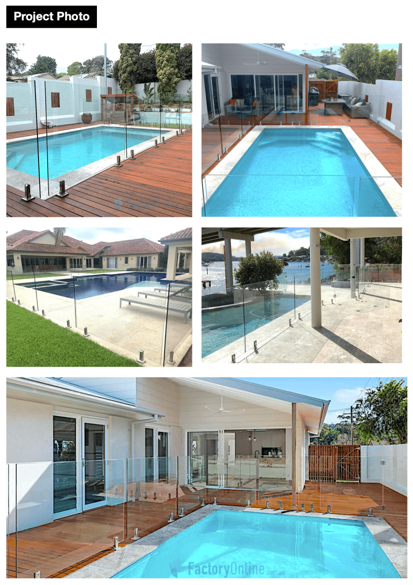 frameless glass pool fence fencing project photo sydney