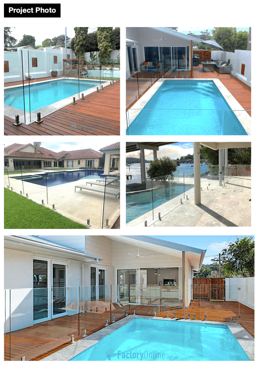 frameless glass pool fencing project photo sydney