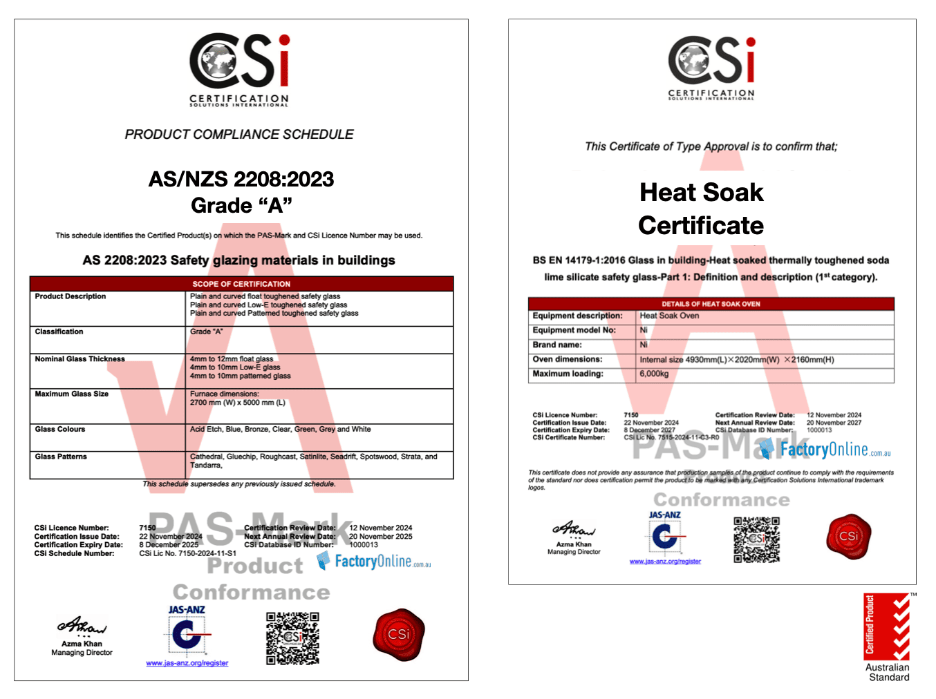 Glass balustrade certificate AS2208 Sydney