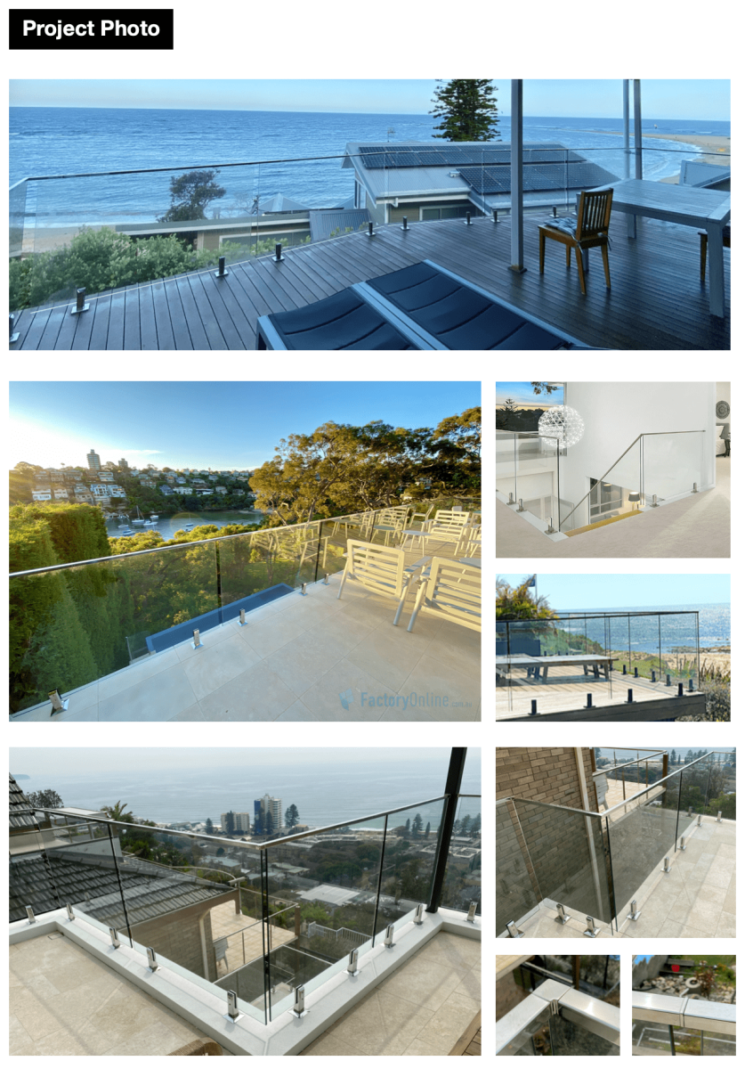 glass balustrade fence project photos