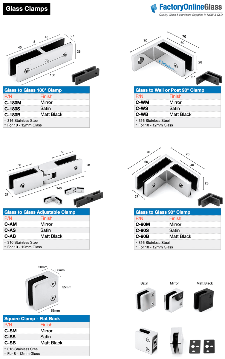 glass clamp clamps glass balustrade stainless steel sydney