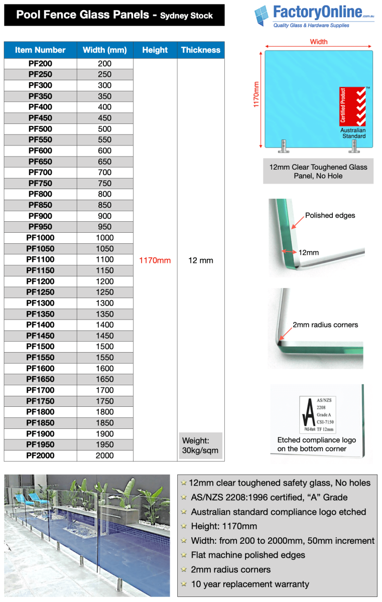 Glass Pool Fencing Panels Sydney