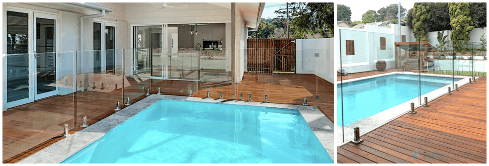 frameless glass pool fence project photo Brisbane Gold Coast Sunshine QLD