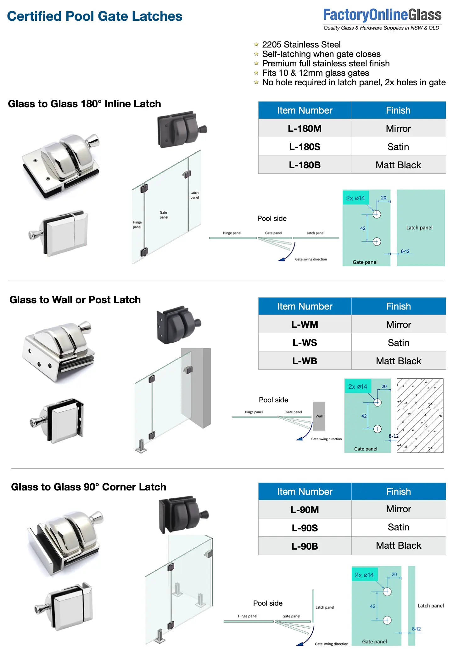 Magnetic pool gate latches