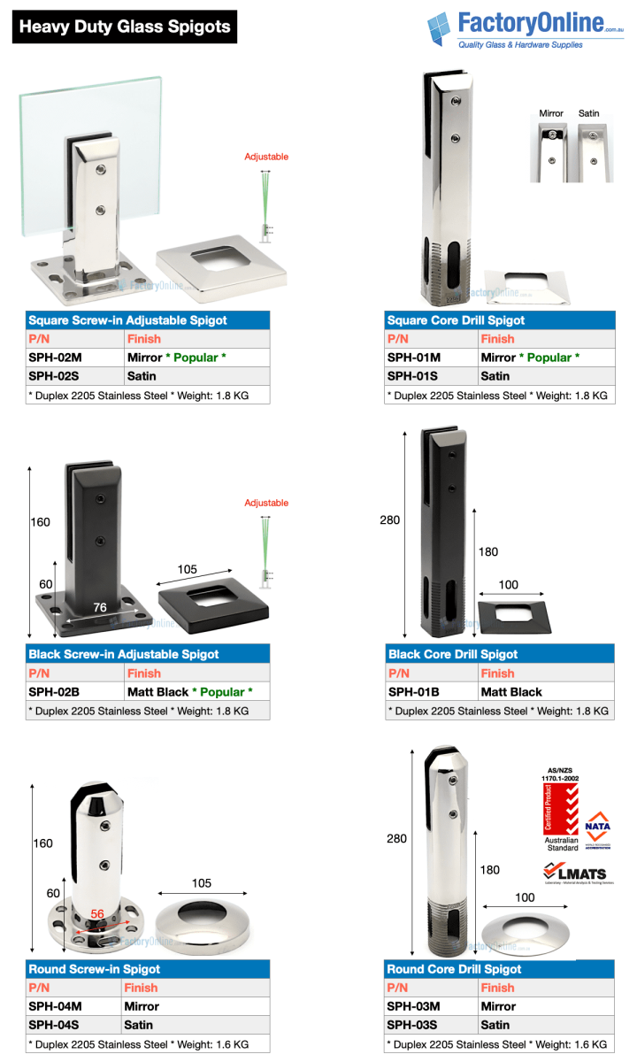 Glass Balustrade Panels 2205 Spigots Top Rail Supplies Sydney Deck Balcony Hand Railing Sale DIY