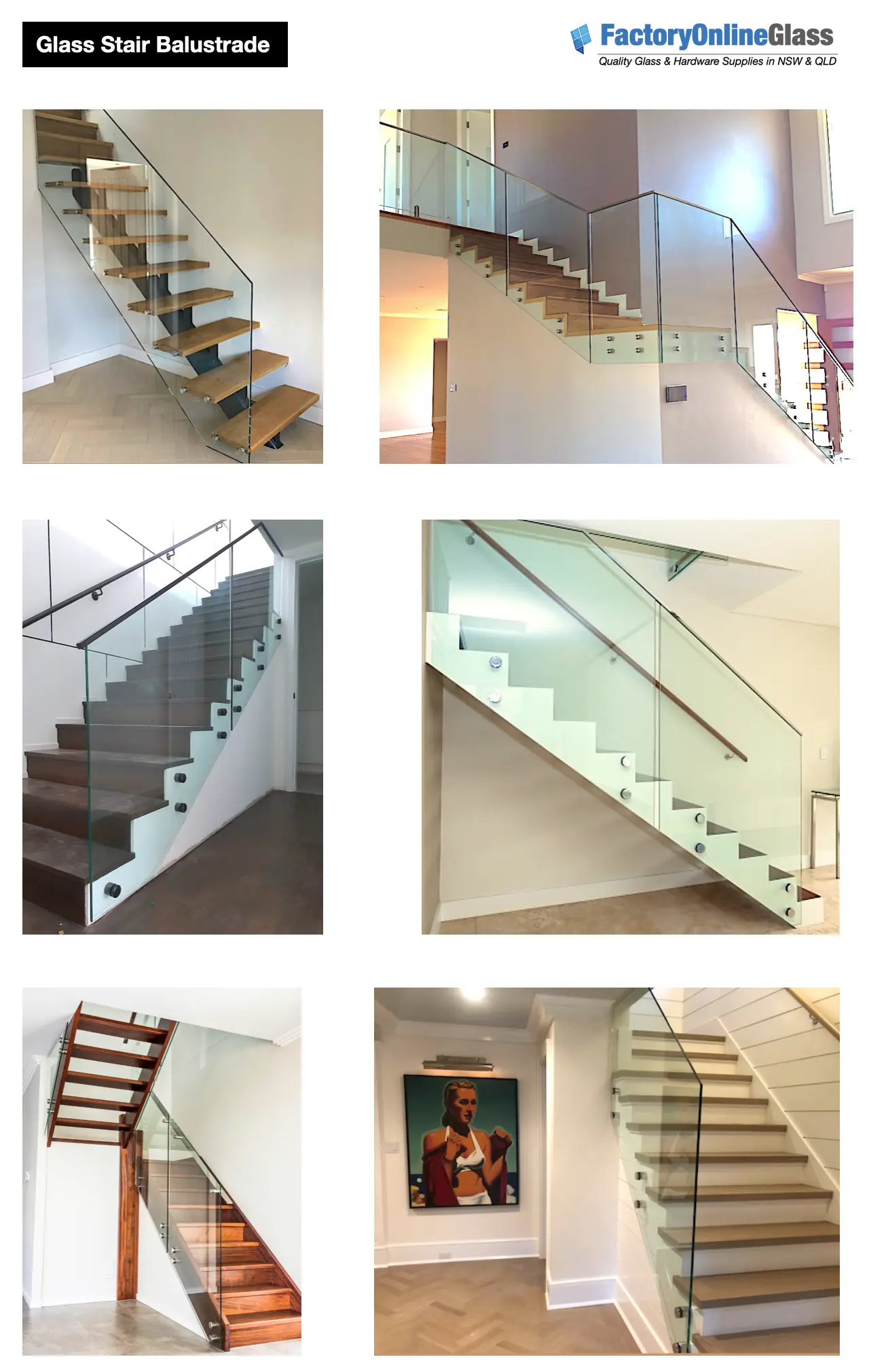 Glass Stair Balustrade Project Sydney & Brisbane