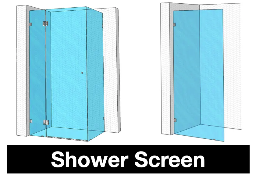 Custom frameless shower screen