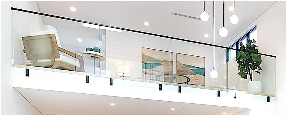 Side mount spigot fixed glass balustrade project photo