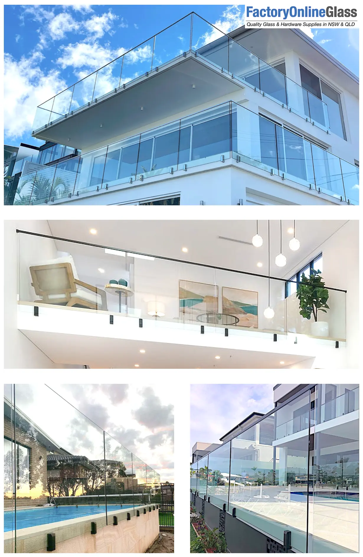 Side mount spigot fixed glass balustrade project photos
