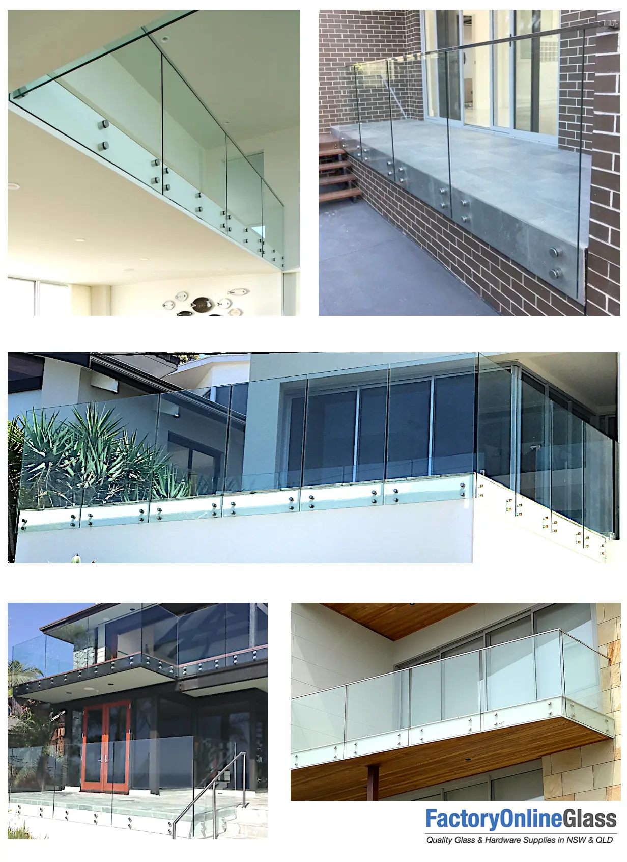 Side mount glass balustrade project photos