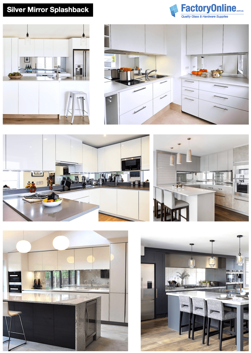 Silver Mirror Kitchen Splashback Sydney