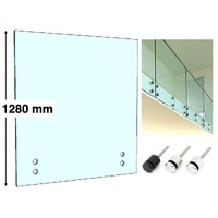 Side Mount Standoff Glass Balustrade Panels (1280mm)