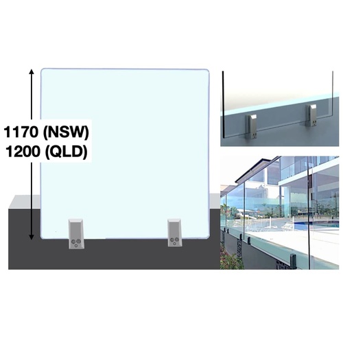 Side Mount Glass Balustrade Panels