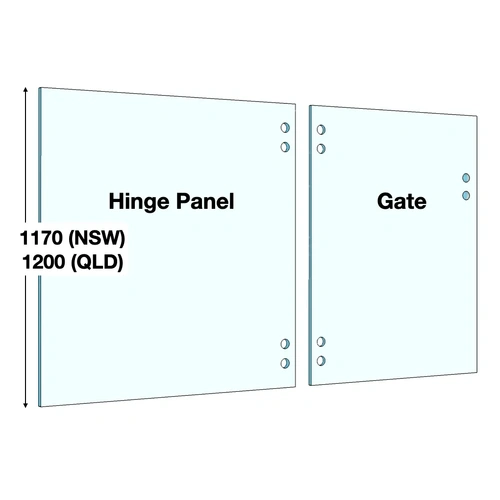 Pool Hinge Panel - Width: 800mm